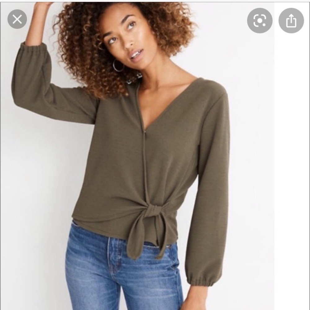 Green wrap top
